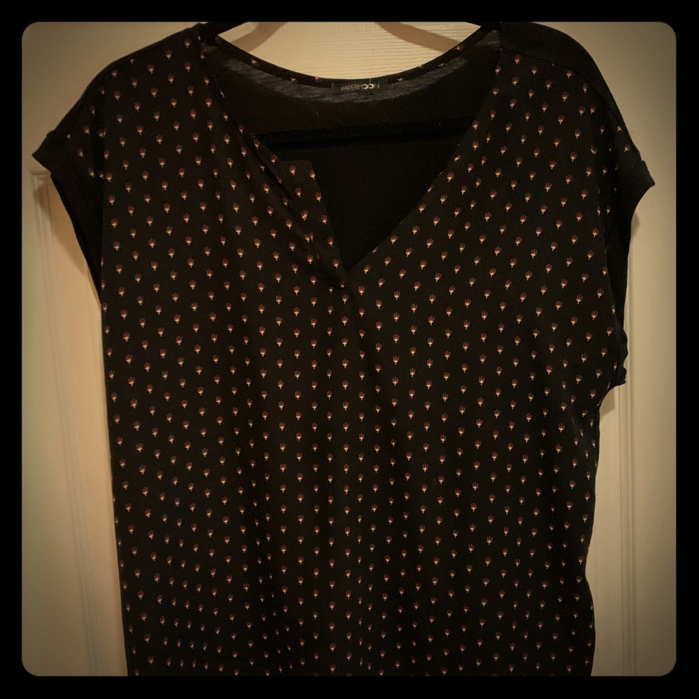 Papermoon black/patterned blouse